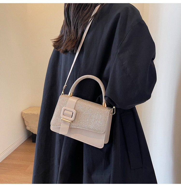 Neue Gürtelschnalle, trendige Handtasche mit einzigartigem Design, einfache und modische Umhängetasche für Damen_voghion.com