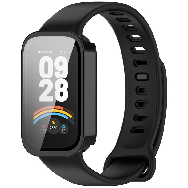 PC-Gehäuse + Glas für Xiaomi Band 9 Active, gehärtetes Glas, kratzfeste Stoßstangen-Schutzhülle für XiAOMI Smart Band 9 Active-Gehäuse_voghion.com