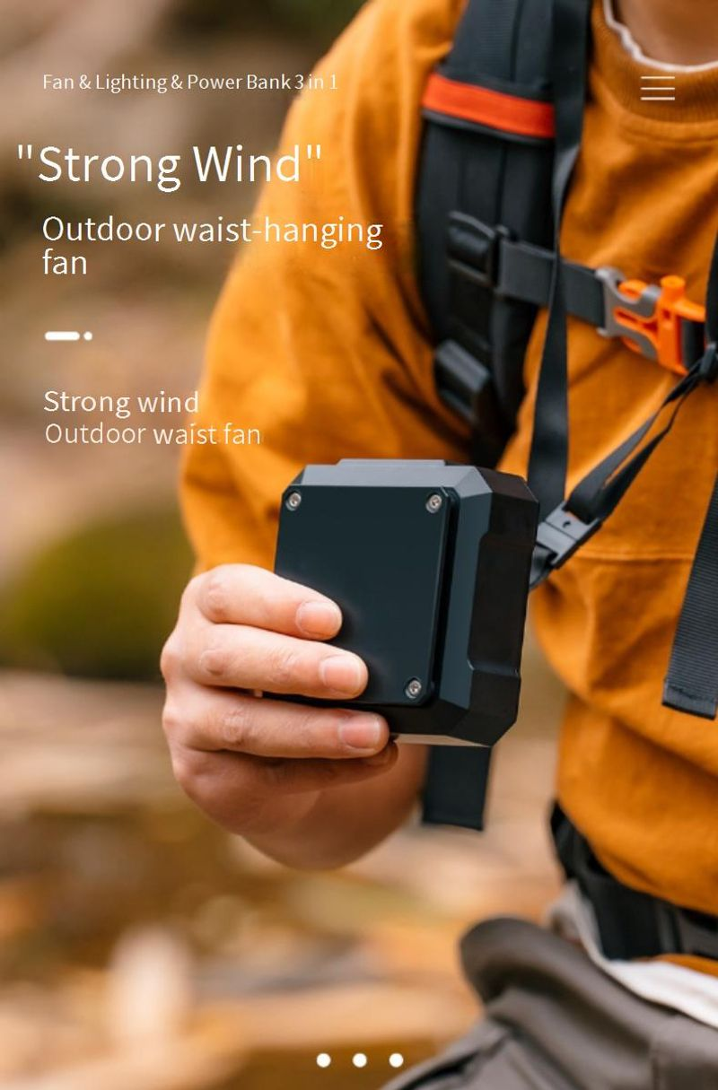 Utomhus hals hängande midja Long life belysning usb portabel laddning mini bladlös skrivbord liten fläkt_voghion.com