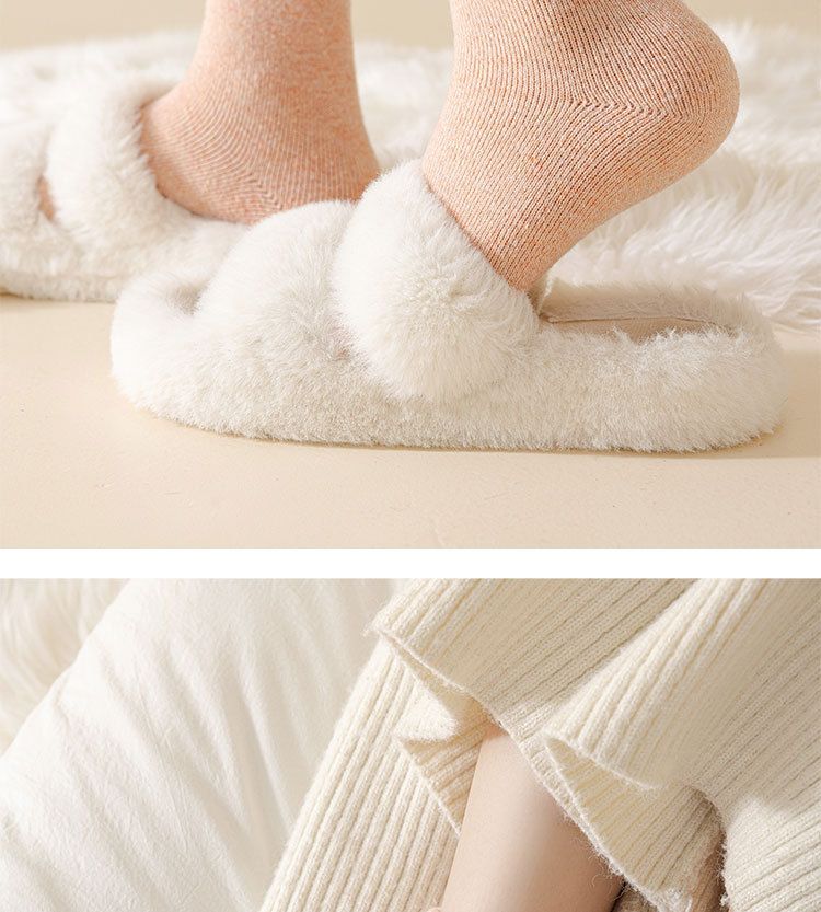 Women's Socks Autumn And Winter Thickened Warm Wool Socks Medium Tube Socks Solid Color Thick Socks Winter High Stockings_voghion.com