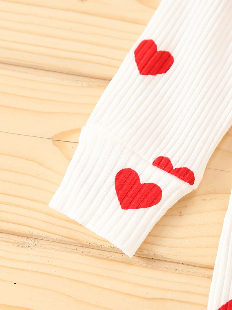 Ropa nueva de otoño e invierno para hombre y mujer, mono de manga larga con estampado en forma de corazón y pañuelo para la cabeza_voghion.com