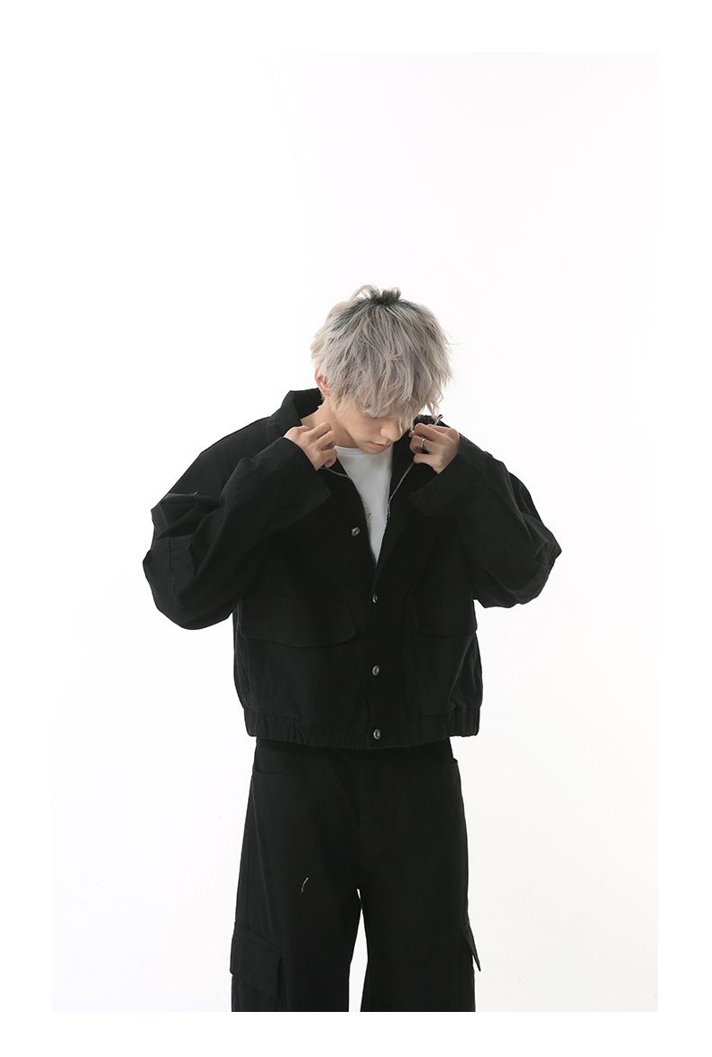 Ανδρικά Ρούχα Street Jacket Μοντέρνο Παντελόνι Scimitar με Φαρδιά Πόδια, Τζιν Κοστούμι Εργασίας_voghion.com