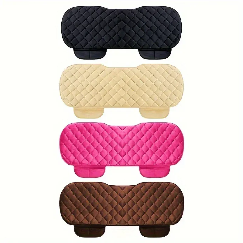 Plüsch-Rückenschutz fürs Auto, weich, rutschfest, langlebig, Sitzkissen für die hintere Reihe, mit Autositzzubehör, Komfortschutz_voghion.com
