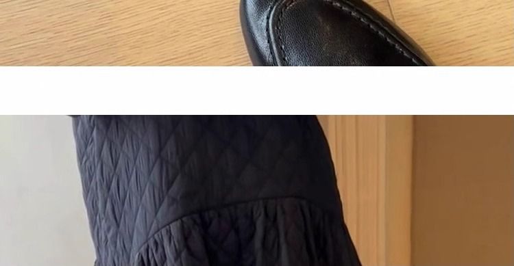 Lancui~Rabbit Fur~Loafers For Women Autumn Winter New Thick Heel French Style Versatile Fleece Lined Warm Cotton Small_voghion.com