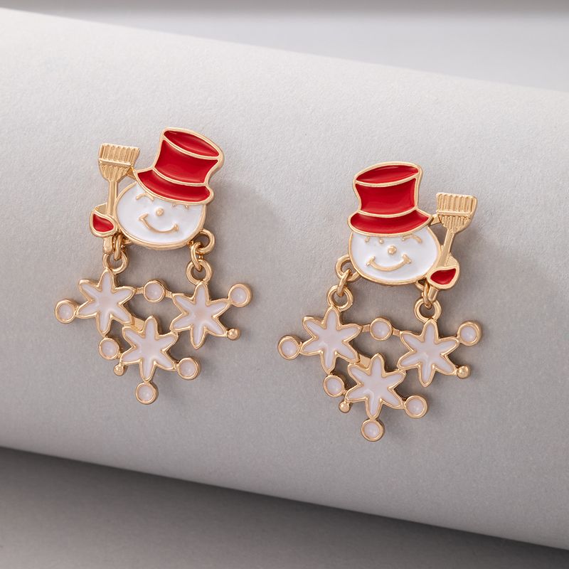 Orecchini a bottone con design creativo, calzini rossi e verdi, per Natale, alce, casa carina, temperamento, gioielli per le orecchie_voghion.com