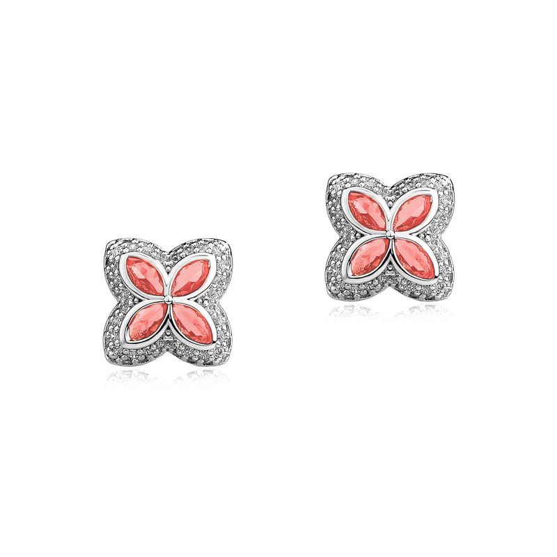 Damenschmuck, vierblättriges Kleeblatt, Ohrstecker mit Pavé-Diamanten, elegantes und stilvolles minimalistisches Design für den Alltag_voghion.com