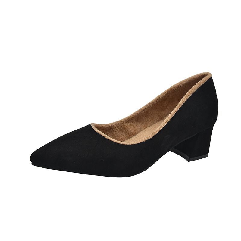 2024 Nuove scarpe da lavoro comode per le donne, scarpe eleganti semplici e basse per il pendolarismo con fodera in pile, moda calda_voghion.com