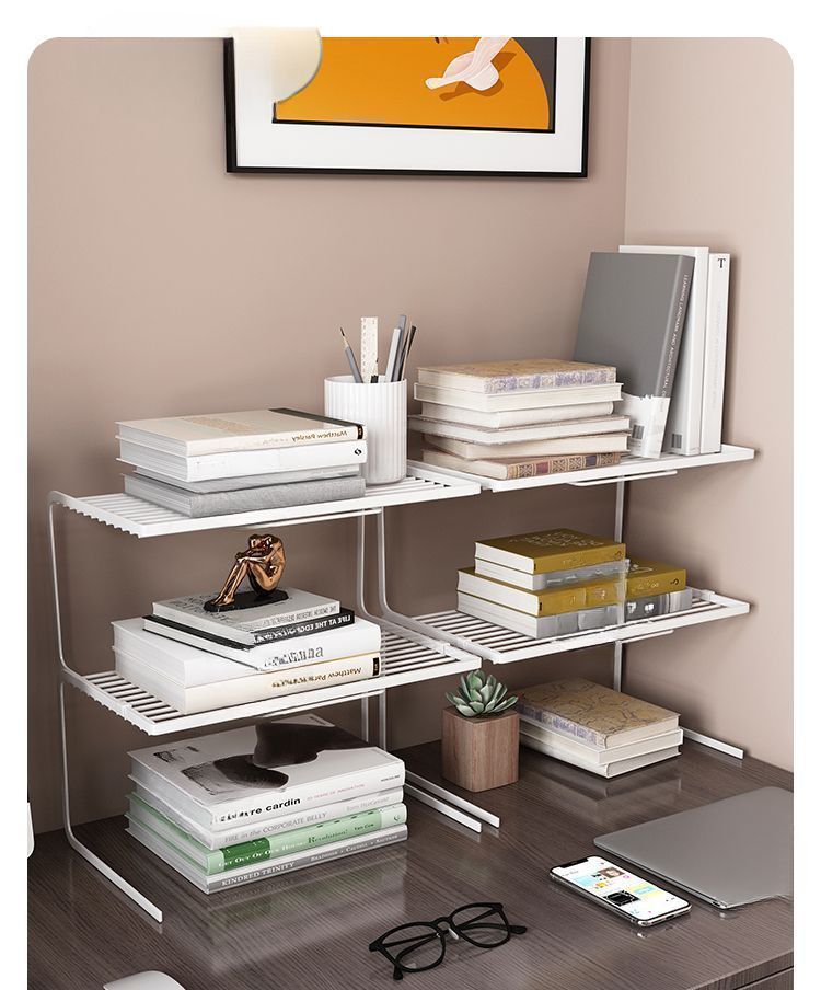 Kitchen Desktop Layered Countertop Storage Pot Rack Magic Cookware Cabinet Organizer Multi-layer Partition Divider_voghion.com