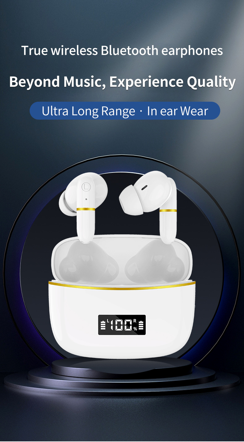 Uus J2 Bluetooth-peakomplekt, kahe kõrvaga kõrvasisesed TWS-digiekraaniga, sahtliga stereopuutega ärispordi peakomplekt_voghion.com
