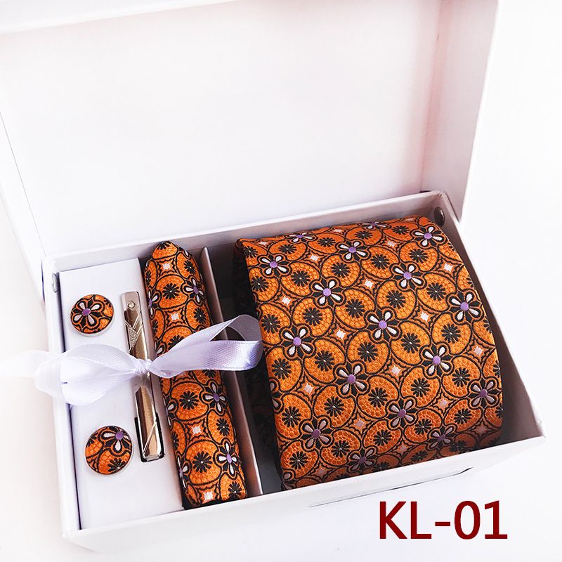 Yongfeng 2025 New Polyester Business Executive Men's 6-Piece Gift Set Tie_voghion.com