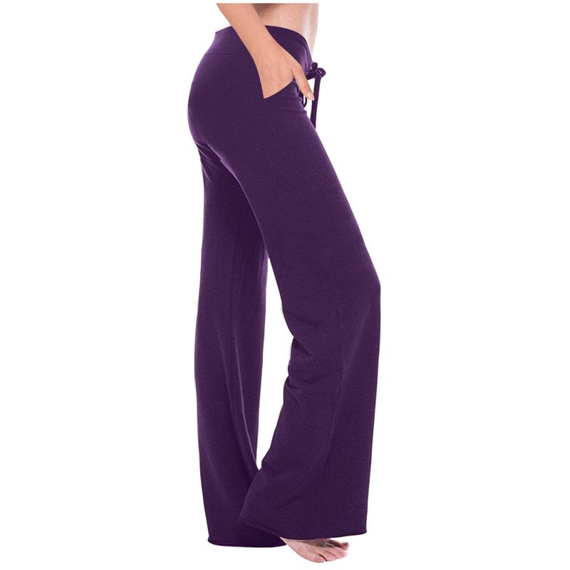 Pantalon de yoga décontracté et polyvalent pour femme, taille élastique, avec insert oblique, collection automne/hiver 2023_voghion.com