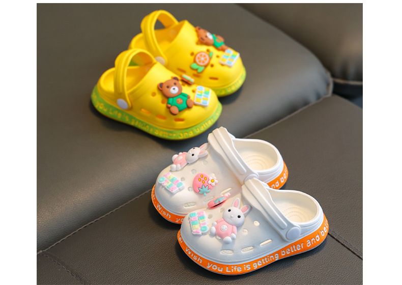 Sommerhausschuhe für Kinder für Mädchen, süße, weiche Sohle, rutschfeste Kindersandalen für Kleinkinder, Säuglinge und junge Kinder, Lochschuhe für Jungen_voghion.com