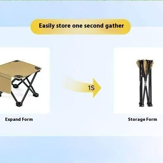 Outdoor Folding Chair Home Camping Ultra-light Portable Stool For Art Fishing Sketching Mazar_voghion.com