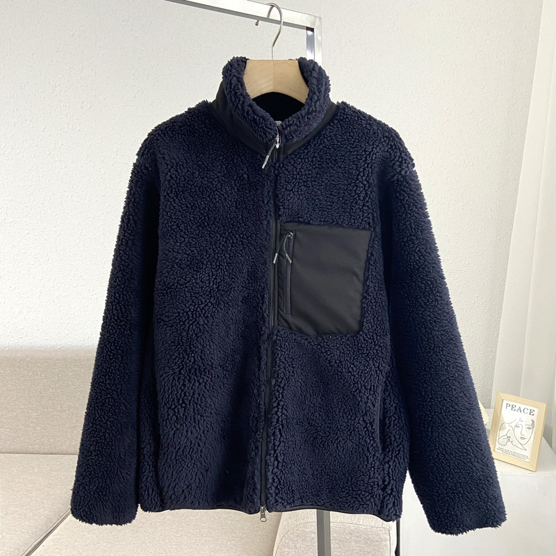 Women's couple windproof fleece jacket for men and women long sleeve warm fleece jacket_voghion.com