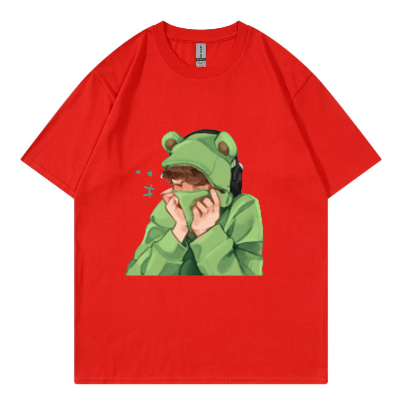 Άνοιξη και καλοκαίρι, ανδρικό και γυναικείο casual φαρδύ μπλουζάκι με κοντομάνικο σχέδιο και στάμπα με κινούμενα σχέδια και χαριτωμένα κατοικίδια_voghion.com