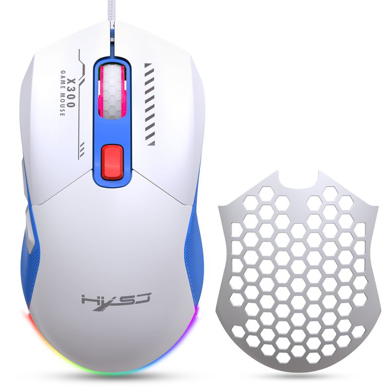 Nouvelle souris de jeu eSport filaire creuse X300 RGB lumineuse et légère Gaming_voghion.com