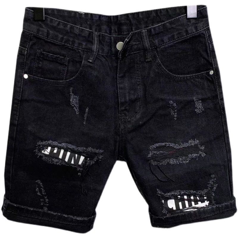 Vīriešu apģērbs Slim Fit džinsa bikses Modernas šorti Slim Shorts_voghion.com