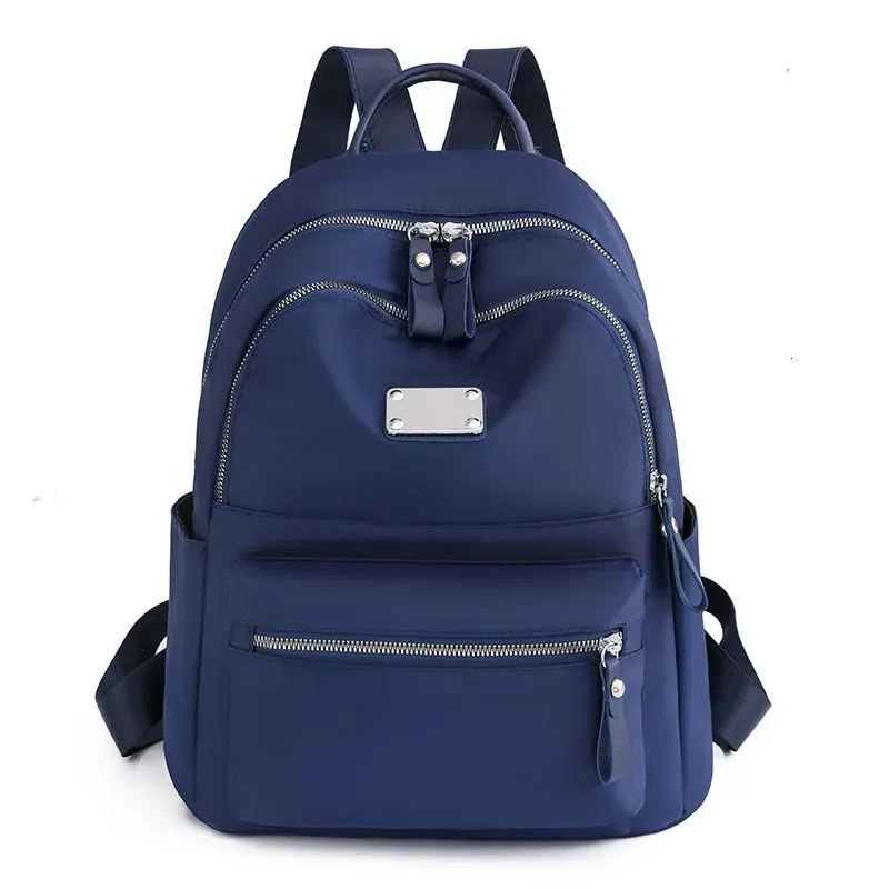 1 pezzo da donna semplice tinta unita doppio zaino tempo libero in tessuto di nylon N Sense Student 250514l_voghion.com