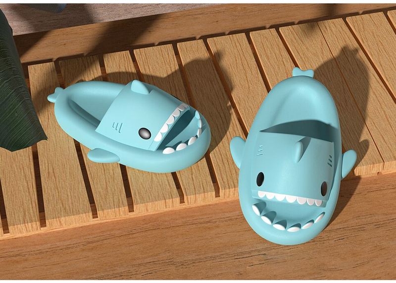 Feslihoet Shark Hausschuhe Weiche Strand Wolke Plattform Frauen Indoor Badezimmer Rutschen Sommer Pantoletten Außerhalb EVA Männer Schuhe_voghion.com