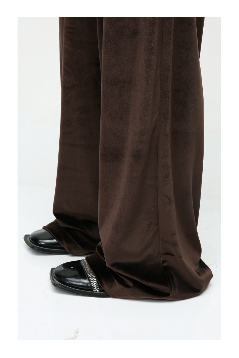 Abbigliamento maschile vintage velluto con cappuccio cardigan cappotto drappeggiato pantalone completo_voghion.com