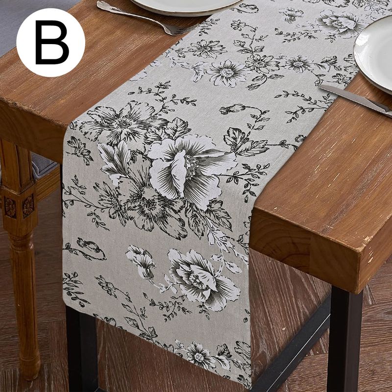 Drapeau de table moderne et simple, nappe décorative rouge en filet pour la maison_voghion.com