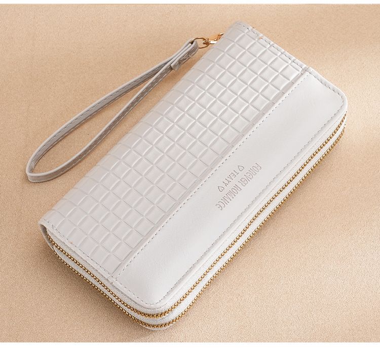 Damen Geldbörse Kleine Geldbörse Mädchen Lange Spleißen Doppel-Reißverschluss Mode Handtasche Geld Clip_voghion.com