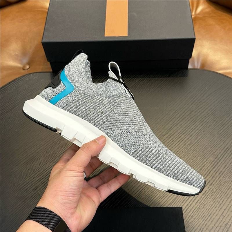 Men's Trendy Brand Fashion Casual Sneakers 2025 New European High-End Slip-On Sock Shoes_voghion.com