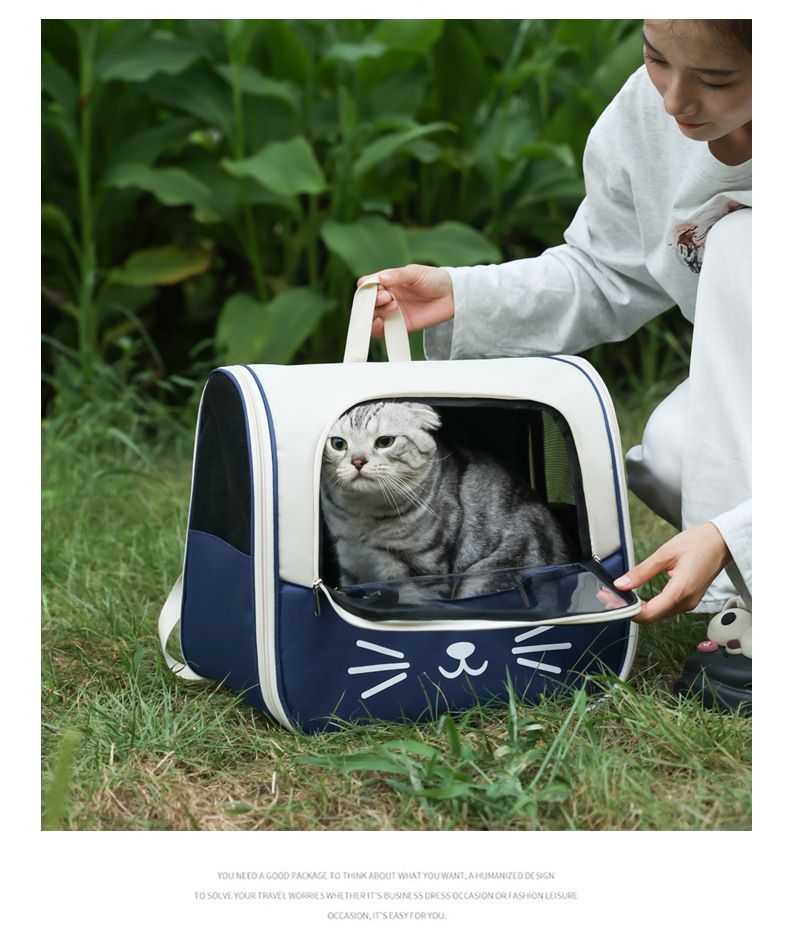 Cat Portable Backpack Cats Going Out, Cat Large Backpack, Canvas Bag, Breathable Pet Bag For Dogs_voghion.com