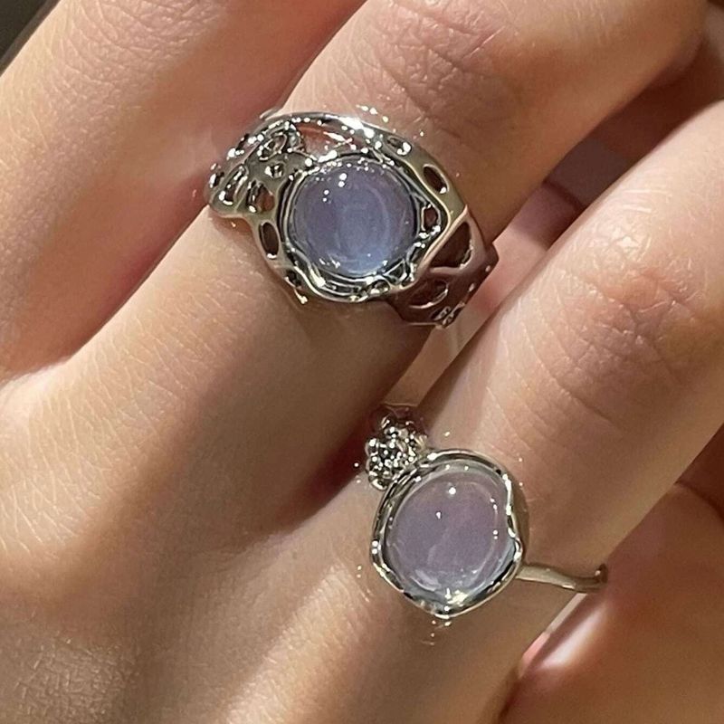 Hot selling red agate niche design sense ins cool and high-end feeling minimalist flower bud ring,Retro, stylish, beautiful_voghion.com