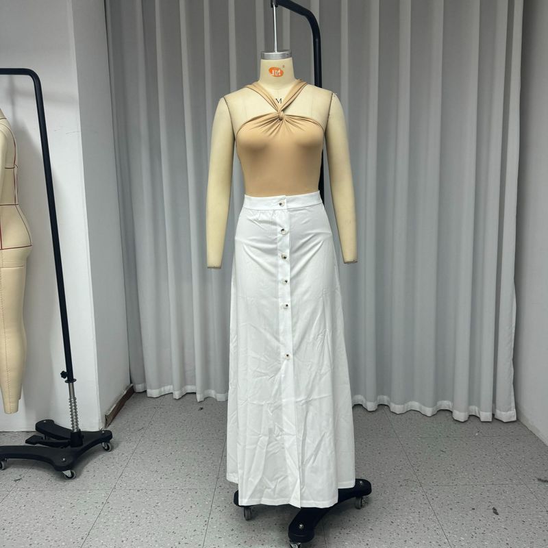 Ensemble deux pièces ample à manches longues et couleur unie pour femme, nouvelle collection 2025_voghion.com