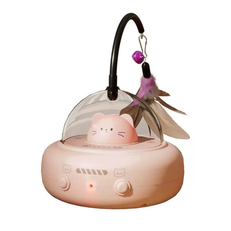 Smart Interactive With Red Dot, Laer Obtacle Avoidance, Pet Toy, USB Charging, Replaceable Feather Teaer Toy For By PawParty Store_voghion.com