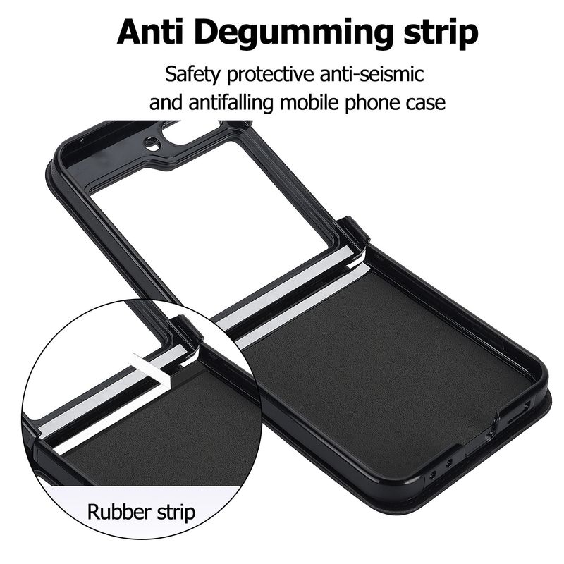 Nuova custodia per cellulare Z Flip6 per donna Custodia protettiva a tracolla Samsung Flip4 Custodia in pelle per cellulare a quadri_voghion.com