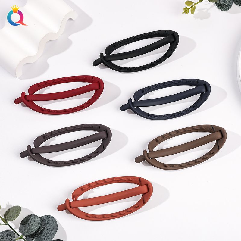 Fermaglio per capelli in policarbonato opaco - Elegante fermaglio ovale per capelli da donna (fermagli antiscivolo per chignon, grazioso accessorio per capelli posteriori, tenuta delicata per capelli spessi)_voghion.com