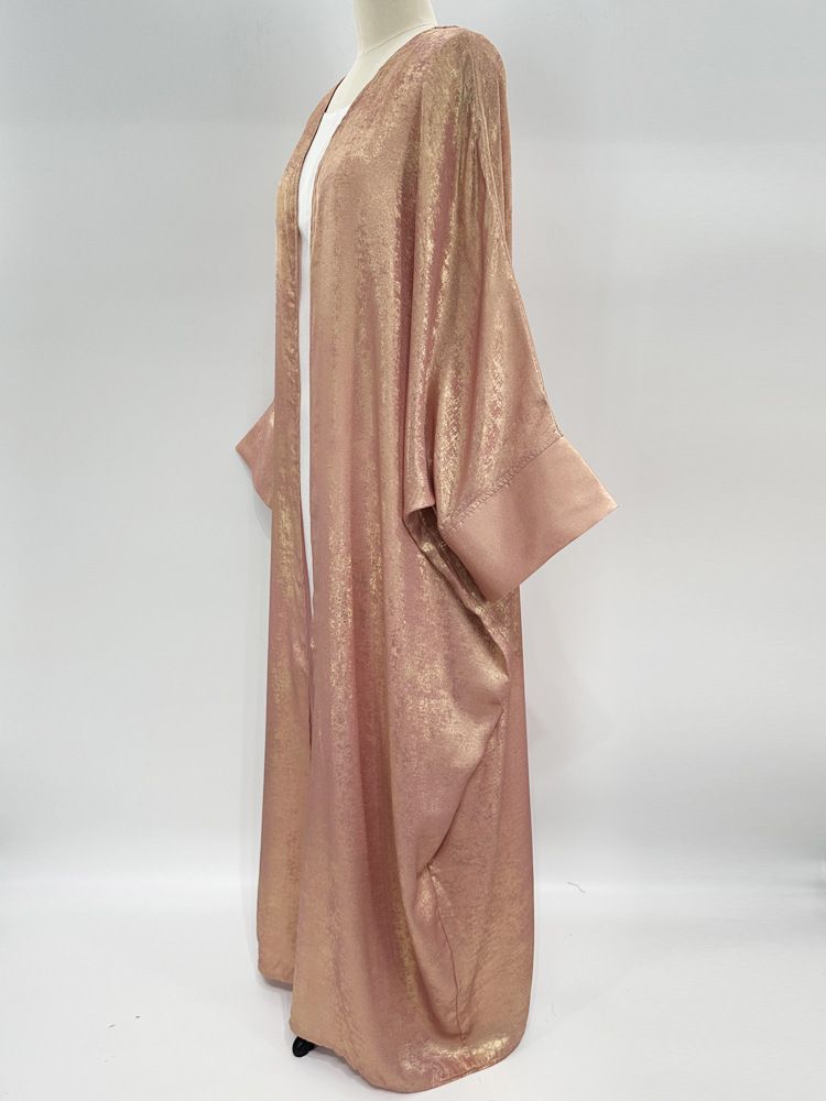 Damenbekleidung Äußerer Naher Osten Muslim Goldgestempelte Robe Dubai Türkische Damenrobe_voghion.com