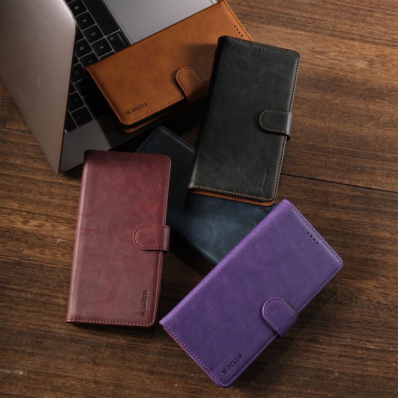 Funda de cuero para Samsung Galaxy S25, S24, S23 Ultra, S22, S21 FE, S20, S10 Plus, Note 20, con tapa tipo libro y tarjetero_voghion.com