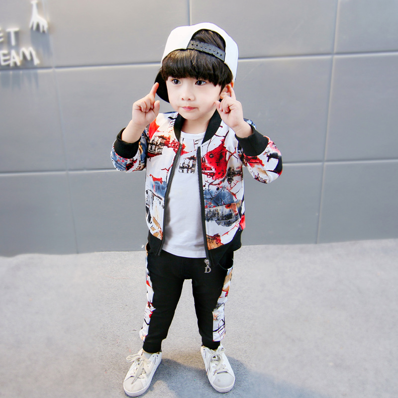 Vêtements pour enfants 0-3 ans garçon beau costume trois pièces automne et hiver vêtements pour enfants costume d'automne bébé tendance_voghion.com