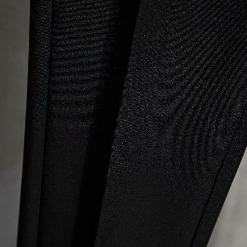 Pantaloni da uomo di design con lo stile di Hong Kong che entra nella moda, pantaloni a gamba dritta per la perdita di peso, pantaloni western drappeggiati casual e alla moda._voghion.com