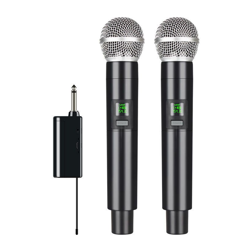 Draadloze oplaadmicrofoon, één tot twee live-uitzendingskaarten voor buiten, tv-geluidssysteem voor thuis, karaoke-podiummicrofoon_voghion.com
