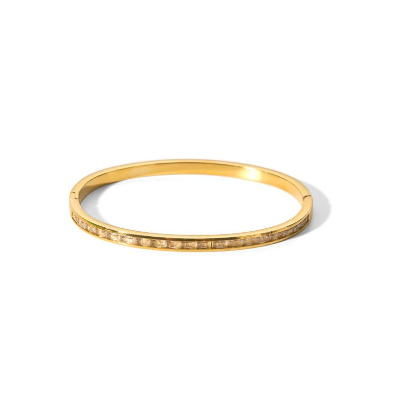 Zapestnica iz pozlačenega cirkona iz nerjavečega jekla Instagram Wind Titanium Hexagram Star Buckle_voghion.com