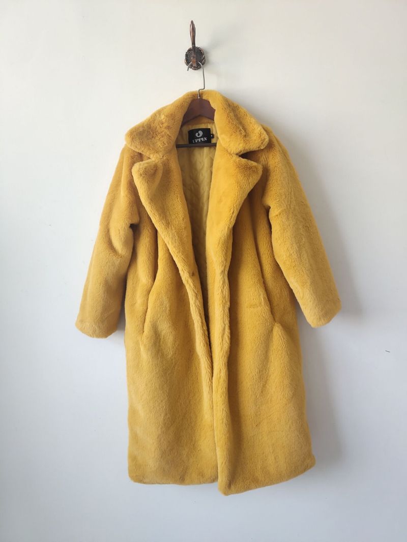 Long Faux Rabbit Fur Coat – Oversized Notch Collar Winter Coat For Women (S-4XL, 10 Colors)_voghion.com