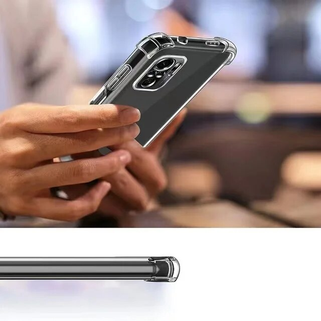 Airbag Stoßfestes, klares Gehäuse für Xiaomi Note 10 10s 10T 11 11s 12s 12 Pro Plus 5G Redmi 10A 10C 11A 12C Abdeckungsgehäuse_voghion.com