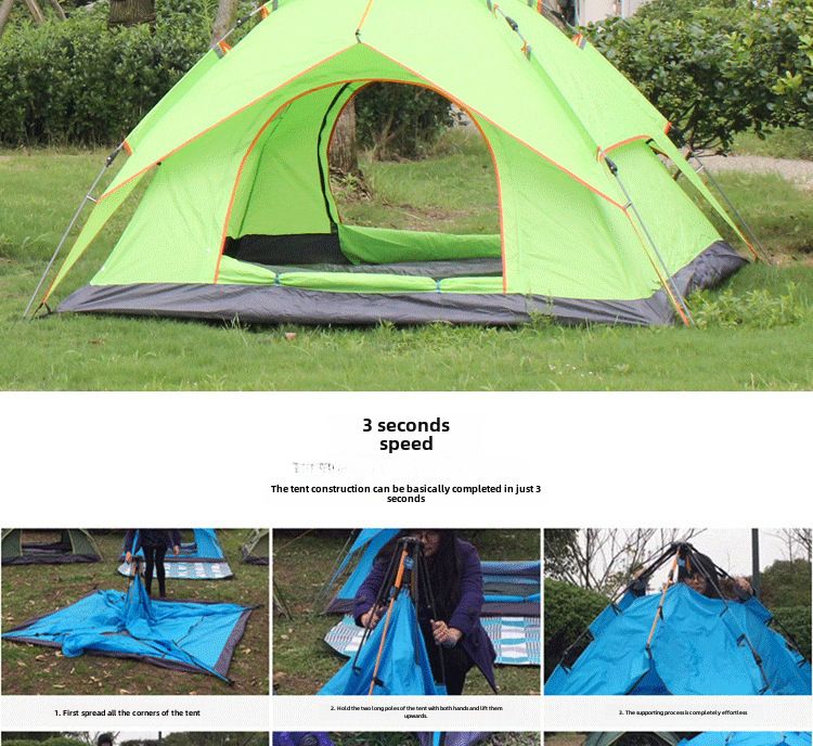 Attrezzatura per esterni Viaggi all'aperto Tenda da campeggio Tenda da esterno Campeggio automatico Forniture portatili_voghion.com