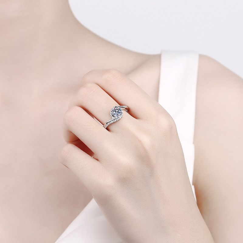 Tancise klassischer Moissanit-Silberring für Damen, Schmuck, Hochzeitsversprechen, Party-Geschenk_voghion.com