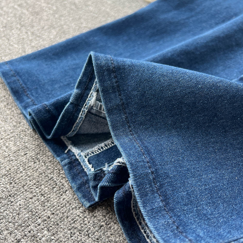 Women's Lace Doll Collar Denim Jacket + Medium-length Hip Skirt Two-piece Suit_voghion.com
