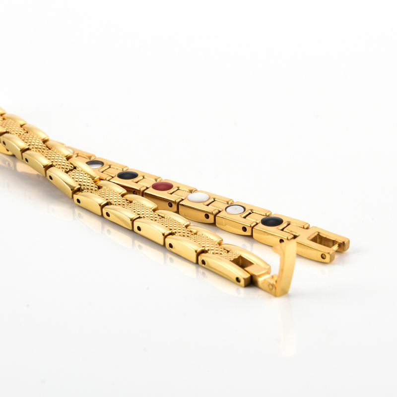 Damenschmuck Beliebtes Titanstahl-Energiemagnet-Damenarmband Edelstahlarmband_voghion.com