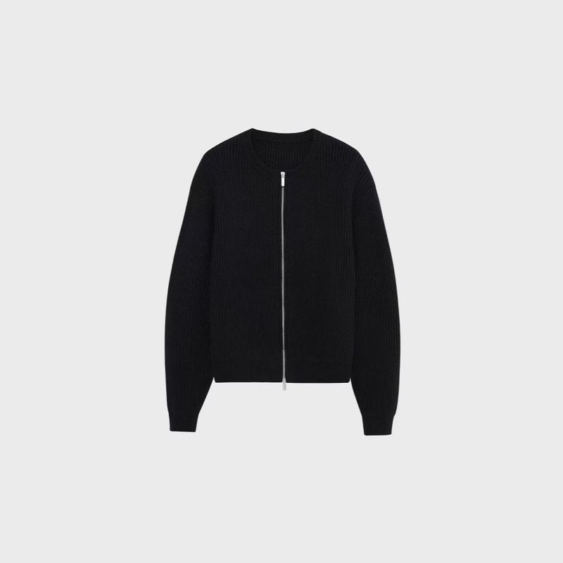 Nieuwe ronde hals, gebreide tweedelige herfst-winterset in Koreaanse stijl met rits en elegante trui en halve rok voor dames_voghion.com