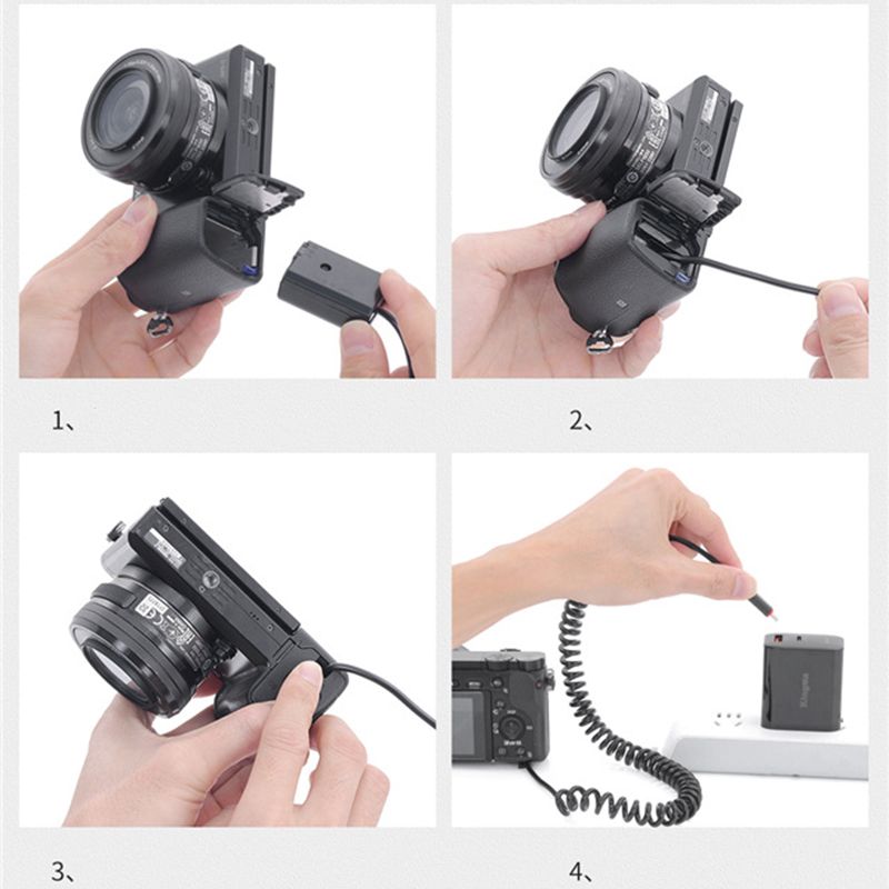NP-FW50 Sahte Pil DC Güç AC Adaptörü AC-PW20 Sony Alpha A6400 ILCE-6400 6500 6300 6000 5100 5000 3000 Kamera_voghion.com