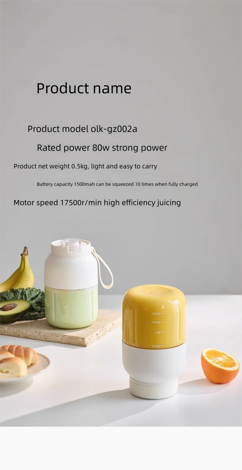 Olayks Juicer 700ml Portable Travel Dormitory Juicing Fruit And Vegetable Pure Copper Motor Juice Cup_voghion.com