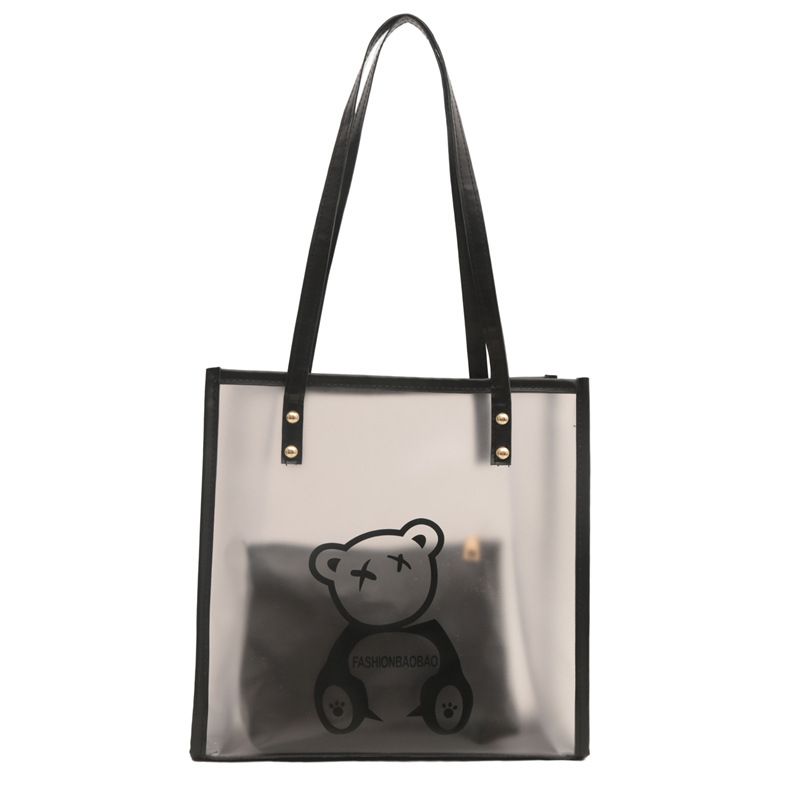 Borsa a tracolla semplice da spiaggia in gelatina casual estiva 2025, trasparente, alla moda, per le donne_voghion.com