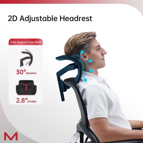 Q3-MT Ergonomic Office Chair With Footrest Home Office Ergonomic Chair With Soft Rubber Lumbar Support Extra Large 2D Headrest & 3D Armrest 140°_voghion.com